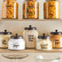 Talented Kitchen 135 Pantry & Kitchen Labels for Food Containers - Preprinted Black Cursive on Clear Backing - Easy Peel & Stick (Water Resistant)...