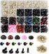600PCS Plastic Safety Eyes and Noses,6mm-14mm Colorful Crochet Toy Eyes and Noses with Washers for Amigurumi Craft Doll Puppet Plush Animal and Te...