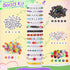 8100pcs 3mm Glass Seed Beads for Jewelry Bracelet Making Kit,Small Beads Friendship Bracelet Kit with Letter Beads and Pendants, Stretch Cords, Et...