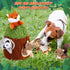 7 Pieces Dog Squeaky Toys Squeaky Hide and Seek Activity Puppy Chew Toys Plush Dog Toy Plush Stuffing Woodland Friends Stuffing with Squeakers for...