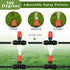 36 Pcs 1/2" to 1/4" Drip Irrigation Fittings Kit Barbed Tee Connector 2 4 6 Way Locked Tee Easy Connector Tubing End Plug Misting Nozzle Irrigatio...