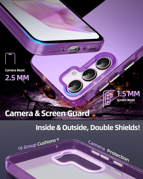 Dssairo for samsung galaxy a35 5g phone case,with 2 pack Tempered Glass Screen Protector?18FT Drop Resistant Matte Back Cover Shockproof Slim Fit ...