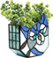 Purple Cat Flower Pot,Cute Pots for Plants,Small Plant Pot with Unique Cat Face Design,Tiltable Cat Terrarium Decoration,4.6x5.15x2.3 in(Excluding...