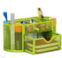 VANRA Metal Mesh Desk Supply Caddy Desktop Office Supplies Organizer Supply Holder 8 Compartments with Drawer (Green)...