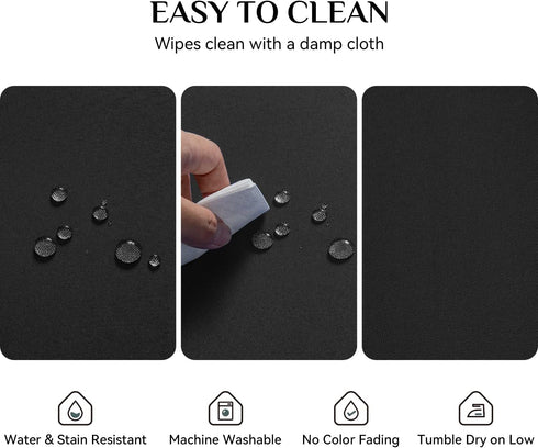 Softalker Rectangle Tablecloth, Waterproof & Stain Resistant Table Cloths Wrinkle Free Fabric Washable 210GSM Polyester Table Cover for Dining/Par...
