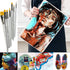 Art Paint Brushes for Acrylic Painting Watercolor Oil Gouache - Body and Face Paint Brushes for Adults Kids. Best Artist Paint Brush Set of 7 pcs,...