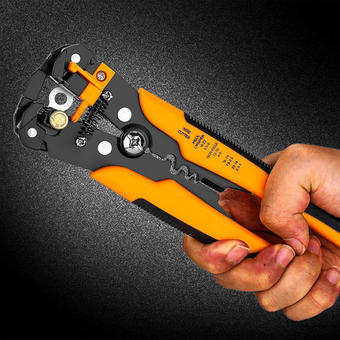 11" Self-Adjusting Wire Stripper/Wire Cutter, Heavy Duty, for 10-20 AWG Solid, Precision Wire Stripper & Cutter, Multi-Function Pliers - High Leve...