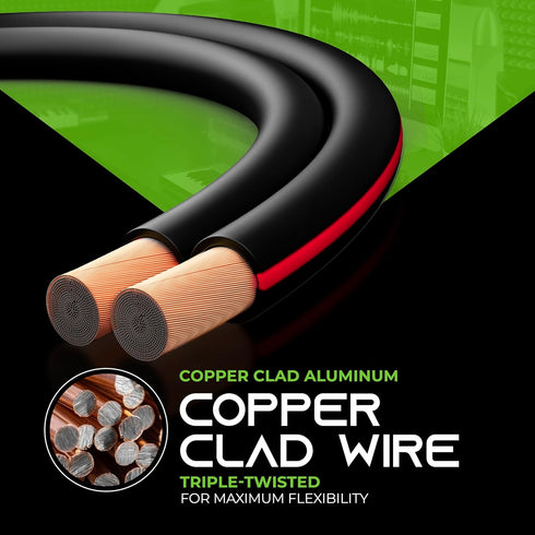 14AWG Speaker Wire, GearIT Pro Series 14 Gauge Speaker Wire Cable (20 Feet / 6.09 Meters) Great Use for Home Theater Speakers and Car Speakers, Bl...