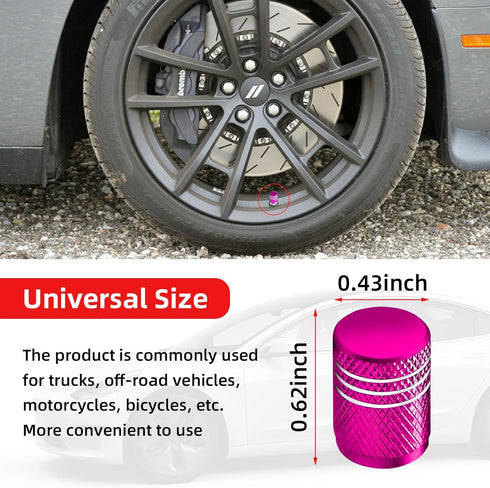8 PCS Tire Valve Stem Cap Cover, Dustproof Valve Cover with Rubber Ring, Corrosion Resistant Leak-Proof Aluminum Alloy Wheel Valve Covers for Car,...