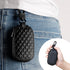 Amiss Universal Remote Key Fob Cover, Car Key Case/Protector, Genuine Leather Car Smart Keychain Holder Metal Hook and Keyring Zipper Bag - Black ...