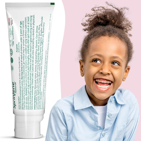 Sprinjene Kids Toothpaste Bubblegum Toothpaste Kids Fluoride Toothpaste SLS Free Cavity Protection Toothpaste with Patented Natural Formula 2 Pack...