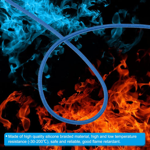 PATIKIL 9.8Ft 13AWG Electronic Wire, -30 to 200 Degrees Celsius Insulated High Temperature Resistant Electrical Flexible Silicone Cable for Lamp B...