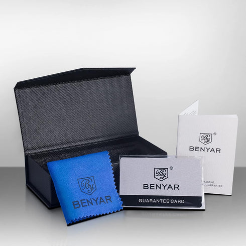 BY BENYAR Watch for Men Analog Quartz Chronograph Waterproof Luminous Designer Mens Wrist Watches Business Work Sport Casual Dress Watch with Sili...