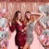 KatchOn, Rose Gold Fringe Curtain - XtraLarge 3.2x8 Feet, Pack of 2 | Rosegold Backdrop for Anniversary, Wedding, Bachelorette Party Decorations| ...