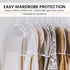 Handy Laundry Clear Vinyl Shoulder Covers – Set of 16 – Garment Protectors Keep your Suits, Dresses, Blouses, & Dust Free. Protect and Store your ...