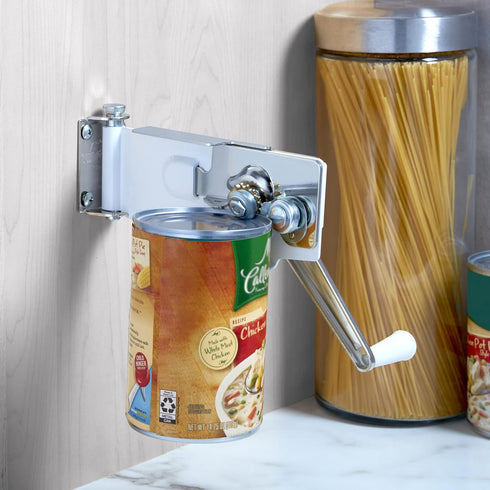 Wall Mount Can Opener with Magnet, 1-Pack, White -...