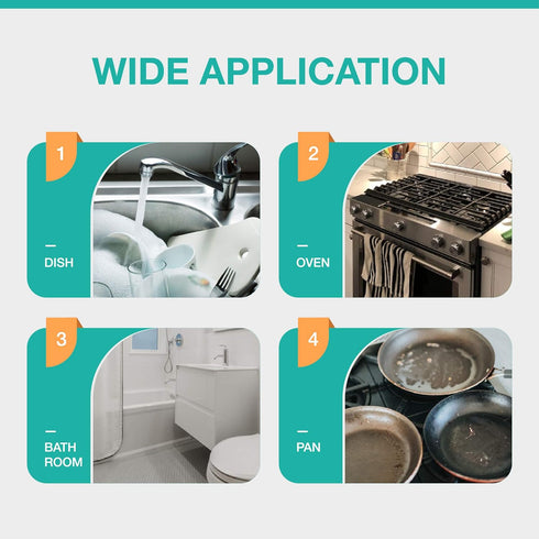 Dishwand Refills Sponges Heads - Non Scratch Dish Wand Refill Replacement, Heavy Duty Scrub Dots Brushes Dispenser, Soap Dispensing Scrubbers, Dis...