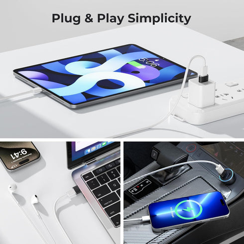 Basesailor USB to USB C Adapter 2Pack,Type C Female to A Male Power Adapter for iPhone 17 16 15 14 13 Mini Pro Max,CarPlay,Airpods,iPad Air 4 5,Sa...