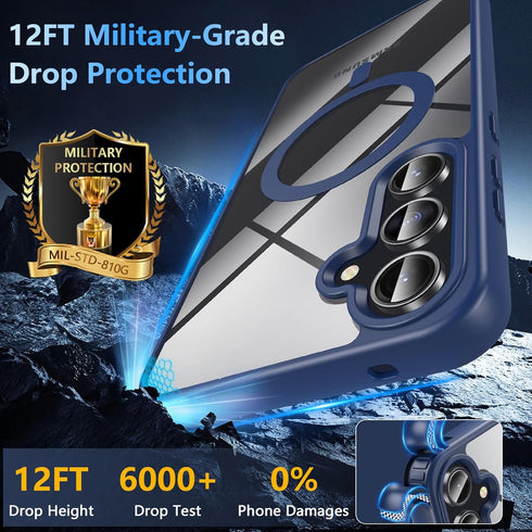 Samsung Galaxy A35 5G|A55 5G Case,A55 5G/A35 5G Case with Screen Protector,Magnetic Military Shockproof Rugged Heavy Duty Protection Slim Clear Co...