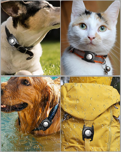 ONEONTA 2 Pack Airtag Dog Collar Holder Waterproof | Airtag Dog Collar with Airtag Holder for Apple Airtag - Protective AirTag Case for Dog Collar...