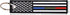 Thin Blue Green Red Line American Flag Keychain Tag with Key Ring & Carabiner 2-Pack - Police, Military, Firefighters...