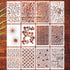Texture Stencils for Crafts 8x5” Background Stencils Camouflage Stencil Mixed Media Layering Templates for Painting on Wood Card Canvas Furniture ...