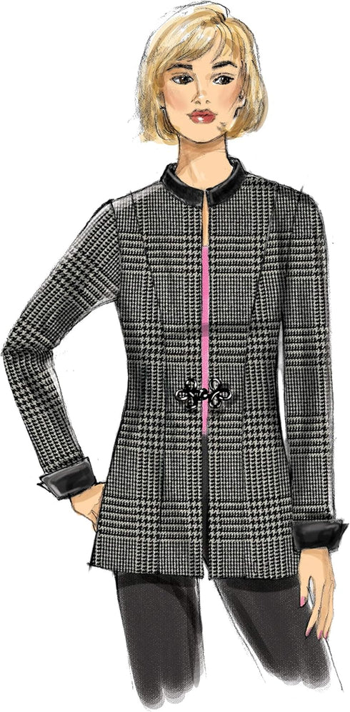 Butterick Patterns Women's Open and Button Closure Jacket Sewing Patterns, 14-16-18-20-22, White...