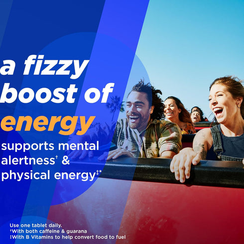Alka-Seltzer Energy Boost: Caffeine & Guarana, B Vitamins, Supports Mental Alertness and Physical Energy, Daily Energy Supplement, Fizzy Tablets, ...