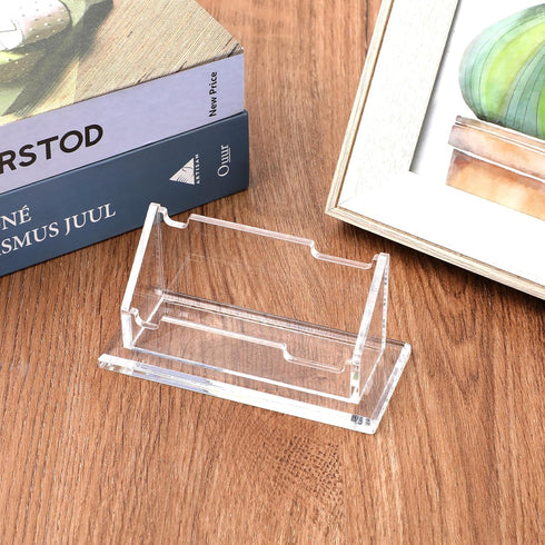 Acrylic Business Card Holder Business Card Display Clear Business Desk Card Holder Acrylic Clear Card Holder Card Organizer for School Home and Of...