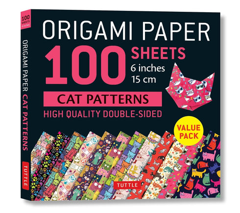 Origami Paper 100 sheets Cat Patterns 6" (15 cm): Tuttle Origami Paper: High-Quality Double-Sided Origami Sheets Printed with 12 Different Pattern...
