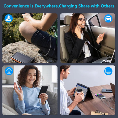 100W USB C to Multi Charging Cable6FT, 6A PD USB C Fast Charging Cable, 5 in 1 Braided Multi Charging Cable with IP/Type C/Micro USB Universal Syn...