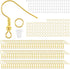 100pcs Hypoallergenic Earring Hooks, 925 Sterling Gold Copper-Plated Earring Hooks, Fish Hook Earrings, 300 pcs Earring Making Kit with Jump Rings...