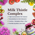 VITALITOWN Milk Thistle Complex | 30X Extract & Std. 80% Silymarin | Choline + Dandelion Root + Zinc | Superior Liver & Antioxidant Support | Vega...