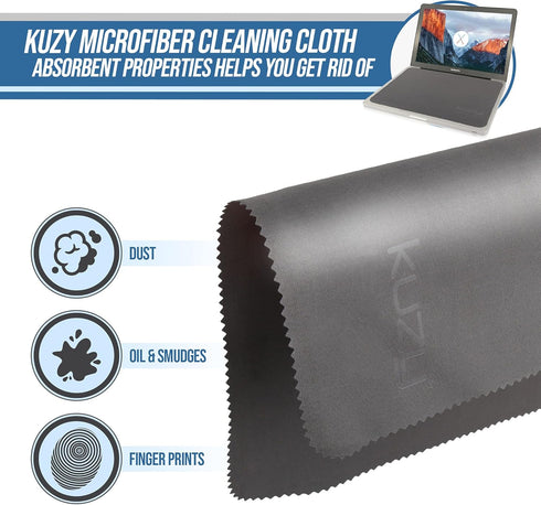 Kuzy Glasses Cleaning Cloth, 3pk 11.5x8 - Microfiber Cleaning Cloth for Electronics, MacBook Screen Cleaner, Laptop Screen Cleaner Wipes, Eye Glas...