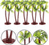 Amosfun 5Pcs Plastic Coconut Palm Model Trees Artificial Trees Miniature Plant for Cake Decorations Pots Bonsai Craft Micro Landscape DIY Decor...