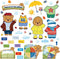 86 Pcs Weather Bulletin Board Set for Classroom 12 x 8 Inch Bear Dress Weather Chart Seasonal Bulletin Board Cutout Set Bulletin Board Decorations...