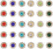 SUPERFINDINGS 600Pcs 8mm Flower Shape Rhinestone Sew on 6 Colors Bright Flat Back Beads Buttons Crystal Embellishments Buttons for Crafts Clothes ...