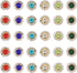 SUPERFINDINGS 600Pcs 8mm Flower Shape Rhinestone Sew on 6 Colors Bright Flat Back Beads Buttons Crystal Embellishments Buttons for Crafts Clothes ...