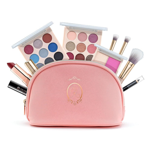 Color Nymph Beginner Makeup Set, Full Starter Cosmetics Set for Teenager Girls with Eyeshadow Palette Blush Lipstick Lip Pencil Eye Pencil Brush M...