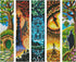 ZuoAnLF 5 PCS Cross Stitch Bookmark Kits,DIY Bookmarks Cross Stitch Kits,Stamped Embroidery Bookmarks for Adults Beginners,14CT...