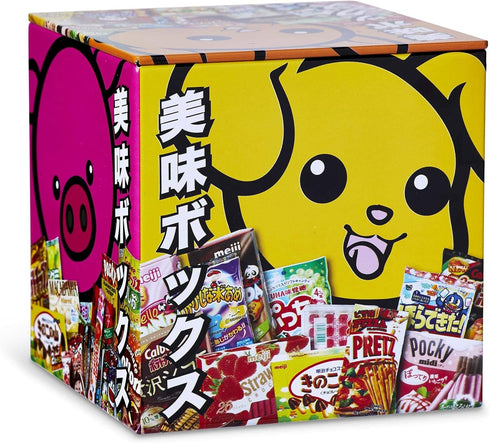 Dagashi Japanese Anime Otaku Snacks Tin Storage Box - 4x4-Inch Metal Novelty Stash Container With Pop Top Lid - Decorative Organizer Holder Cube C...