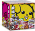 Dagashi Japanese Anime Otaku Snacks Tin Storage Box - 4x4-Inch Metal Novelty Stash Container With Pop Top Lid - Decorative Organizer Holder Cube C...