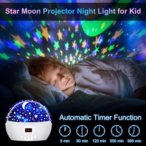 Star Projector Night Light for Kids, Baby Night Lights with Timer, High Brightness Starry Lamp for Baby Toddle Birthday Gifts for 3 to 12 Year Old...