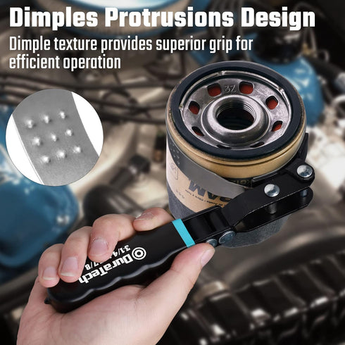 DURATECH Standard Swivel Oil Filter Wrench, Oil Filter Removal Tool, Fits Filters 3-1/4" - 3-7/8", Perfect for Car Repair Tools...