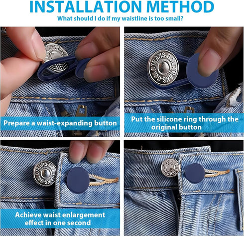 12Pcs Button Extenders for Women and Men's Pants,Skirts Etc Pants Button Extender,Extension Waist 1/1.4 Inche...