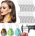 YGAOHF 1.8" Lightweight Wood Earrings Blanks, 16pcs White Teardrop, Unfinished, DIY Sublimation Earring Making...