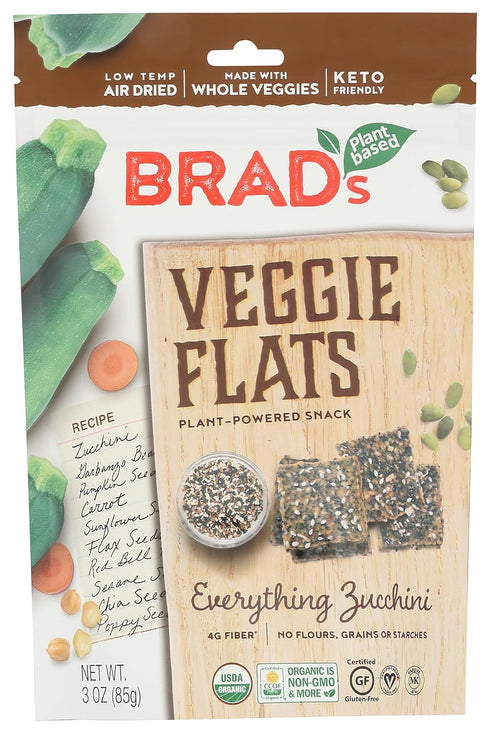 Brad's Raw Organic Everything Zucchini Veggie Flats, 3 OZ...