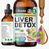 BIO KRAUTER Liver Detox Liquid - Liver Cleanse Detox Liquid Drops - Milk Thistle, Chanca Piedra, Turmeric, Dandelion, Artichoke - Vegan Drops 4 Fl...