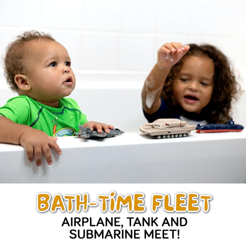 Mold Free Bath Toys for Babies and Toddlers, No Hole Bath Toys, Army Bath Toys no Mold for Tub, Beach, Pool, BPA-Free, Safe, Fun Infant Baby Bath ...