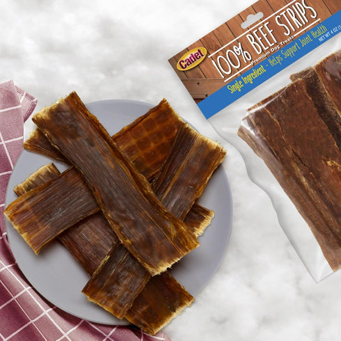 Cadet Beef Sticks Dog Treats - Long-Lasting, Healthy & Natural Beef Esophagus Treats for Small & Large Dogs, Low Calorie & High Protein Dog Chews ...